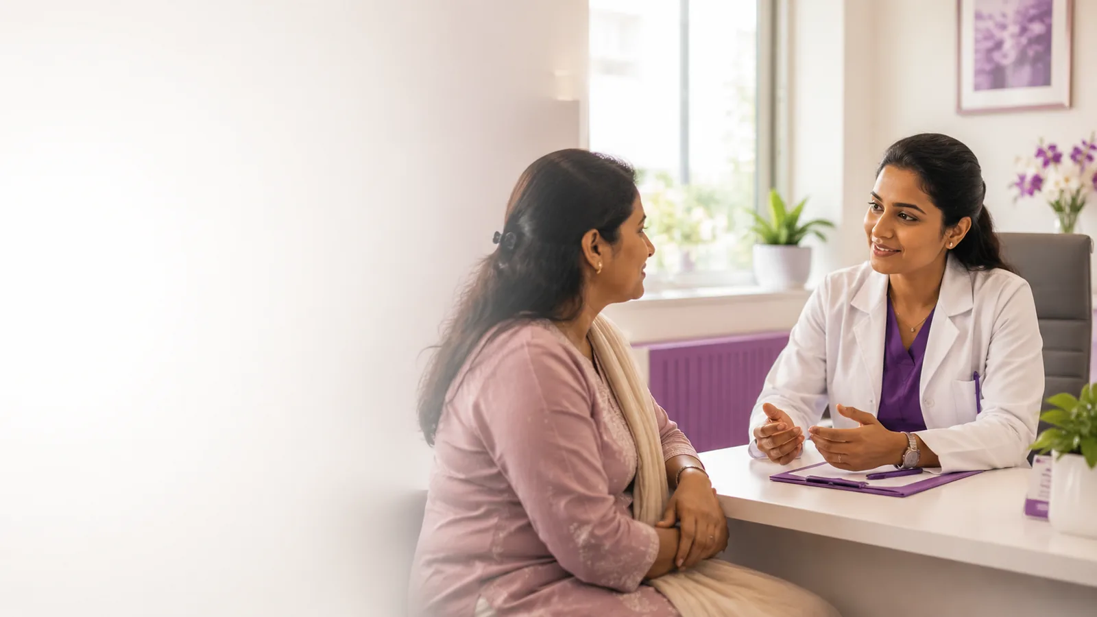 An oncologist at CION Cancer Clinics reviewing a patient's report during a free consultation in Hyderabad