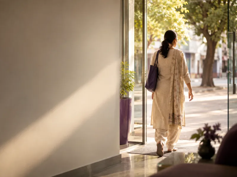 A patient walking out of a CION centre the same day, with no cut, stitches or dressing after an FNAC