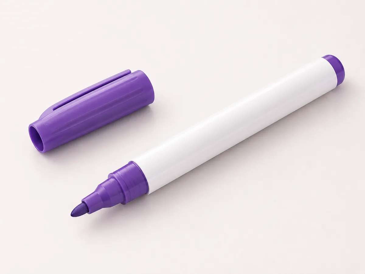 A surgical skin marker of the kind used to mark the size and site of a lump before a surgical biopsy