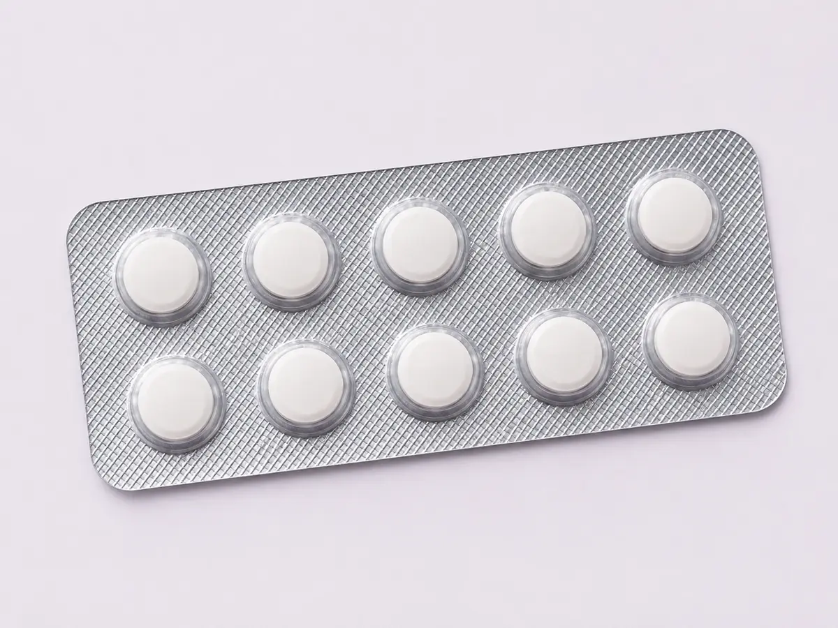 A blister pack of tablets, the kind of preventive antibiotic course given before a TRUS-guided biopsy