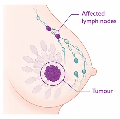 Stage 2 breast cancer diagram - CION Cancer Clinics
