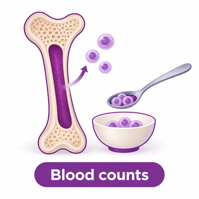 Diagram of nutrition supplying the bone marrow during blood cancer treatment - CION Cancer Clinics
