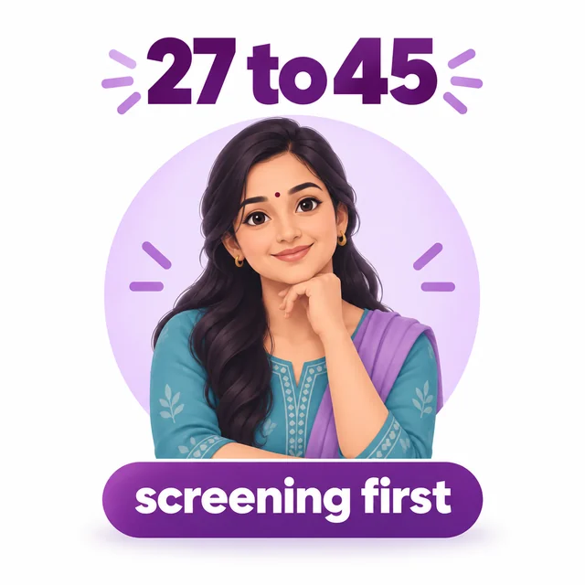 Illustration of a woman aged twenty-seven to forty-five weighing HPV vaccination against screening - CION Cancer Clinics