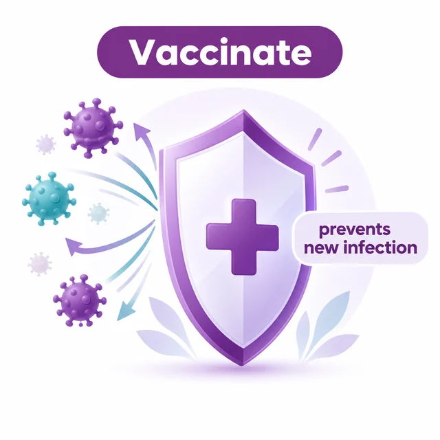 Illustration of HPV vaccination as the first step in cervical cancer prevention - CION Cancer Clinics