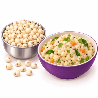 Illustration of sorghum jonna grain and a bowl of soft jonna upma - CION Cancer Clinics
