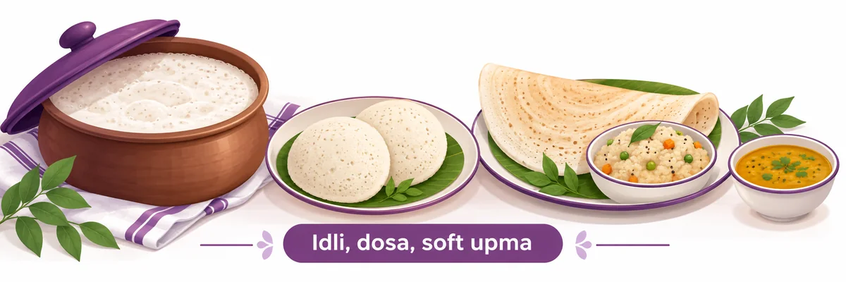 Diagram of fermented millet idli and dosa, gentle forms during cancer treatment - CION Cancer Clinics