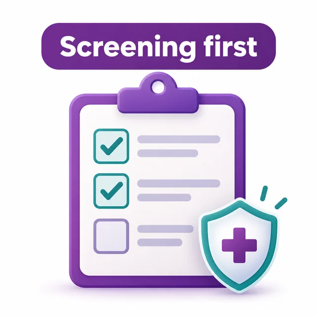 Illustration of MRI safety screening completed before the scan - CION Cancer Clinics