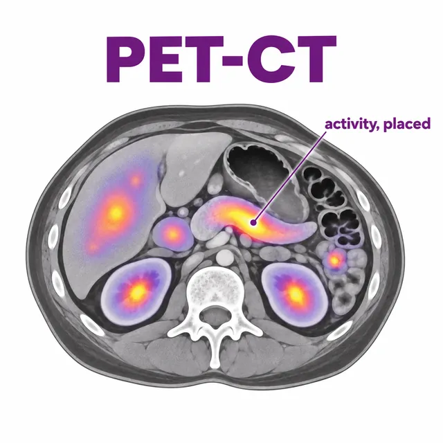 Diagram of a fused PET-CT image placing areas of activity onto the anatomy - CION Cancer Clinics