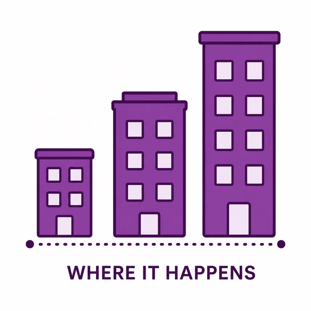 Three treatment locations connected as one planned pathway