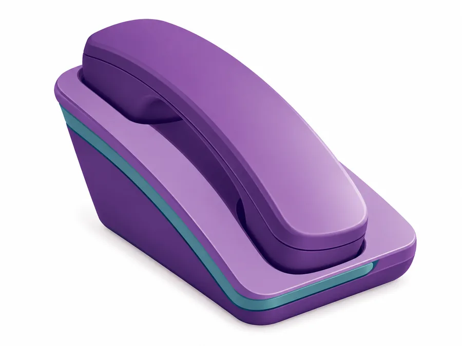 A telephone handset, for asking who you can call