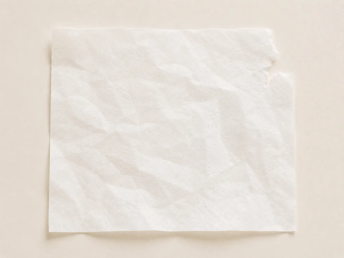 A soft cloth catching the light on a pale surface
