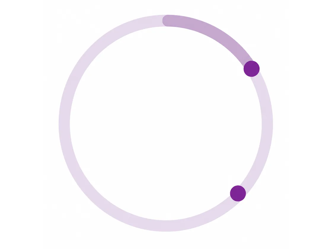 One cycle with two marks, early and middle