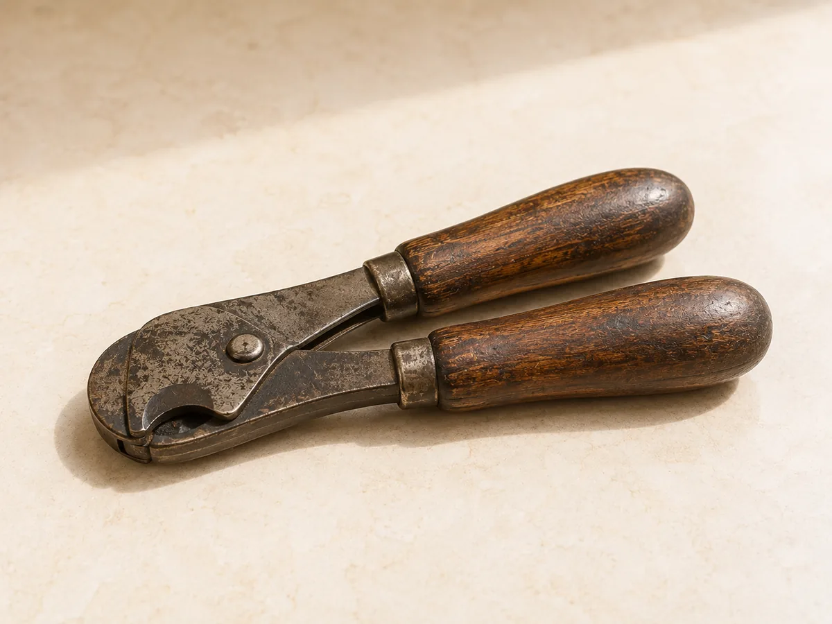 A well-worn areca nut cutter, for a habit measured in years
