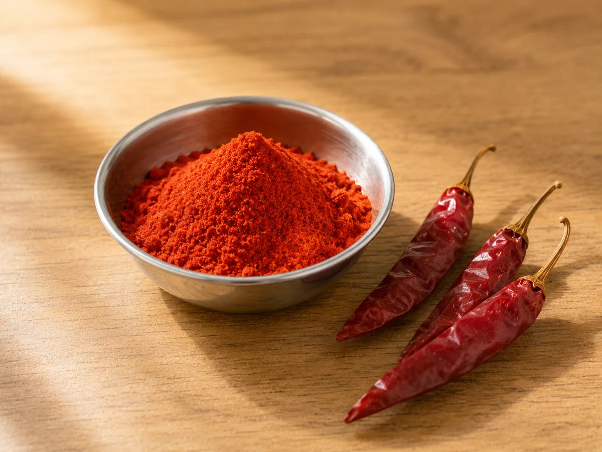 Chilli and spices, which start to sting early on