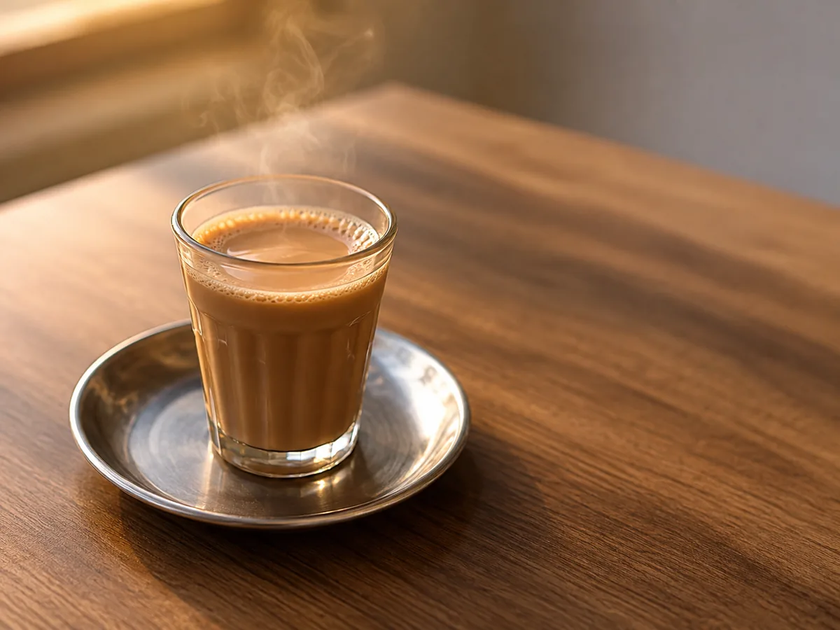 A glass of hot tea, which can scald the mouth