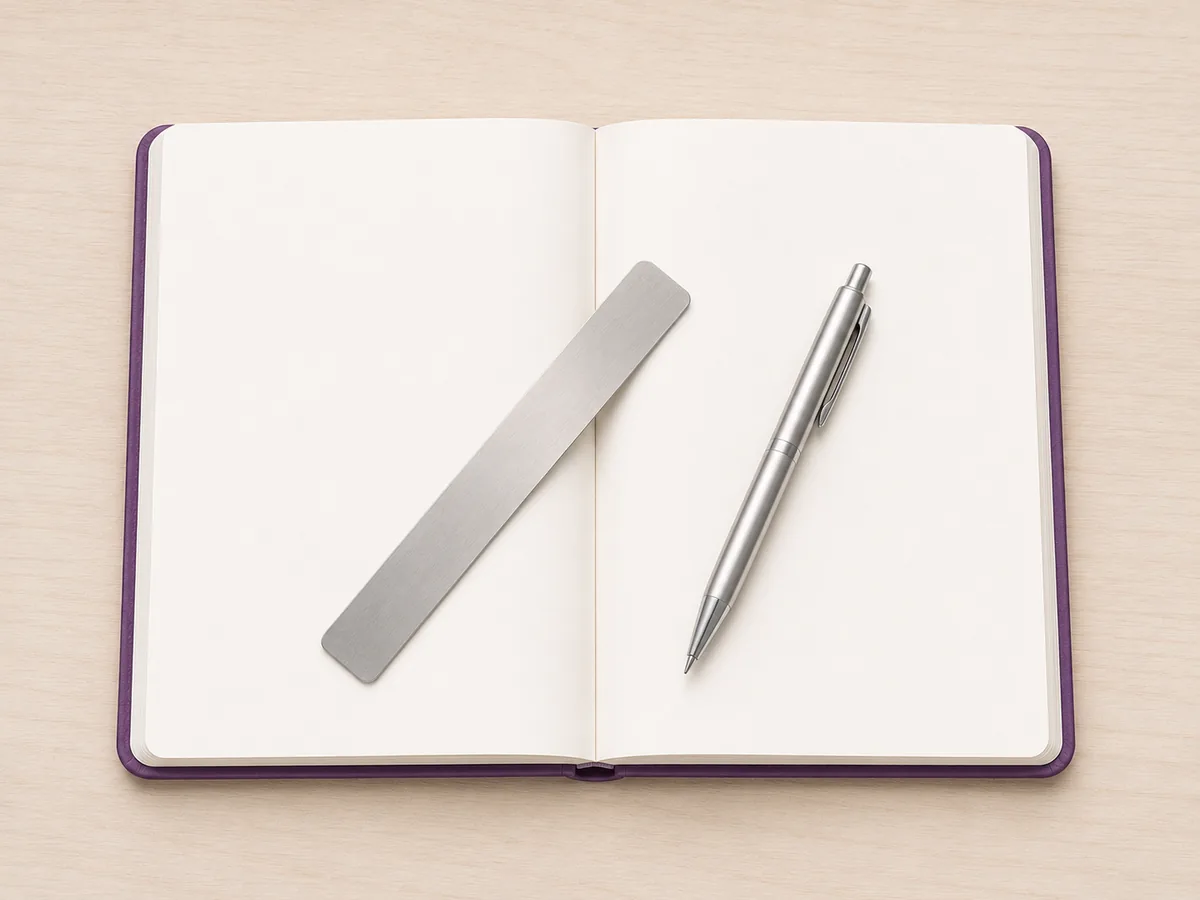 An open notebook and pen, for the one that is reviewed later