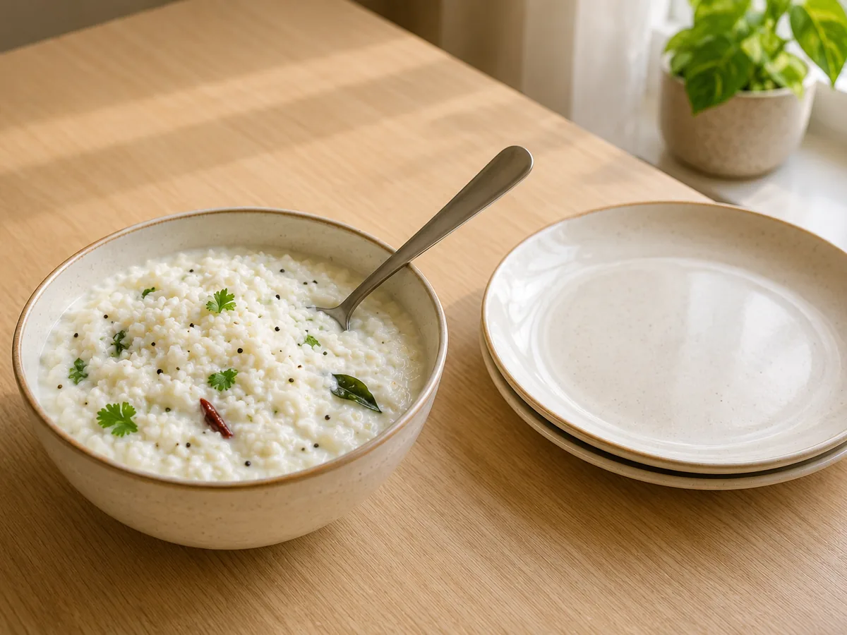 A bowl of soft food replacing a solid meal
