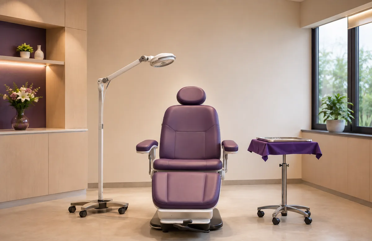 A consulting room where the throat is examined properly