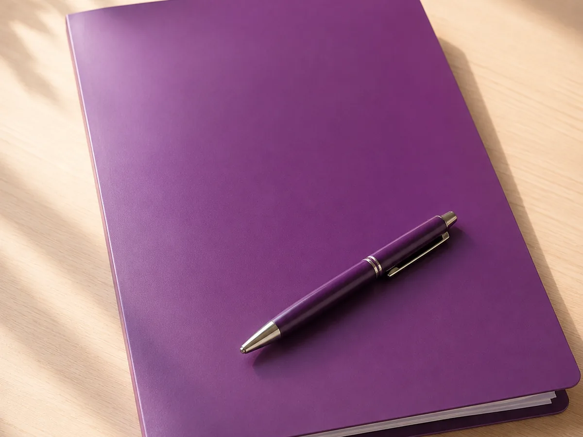 A folder and pen, where the findings are written down