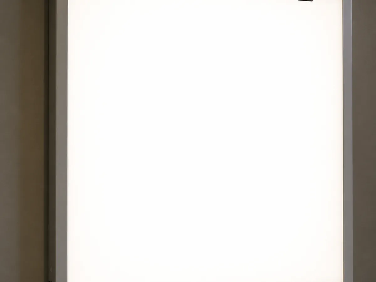 A dental X-ray viewer switched on