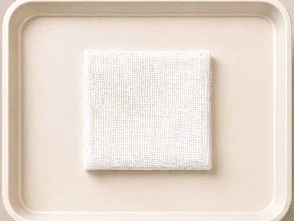 A clean folded cloth with nothing on it