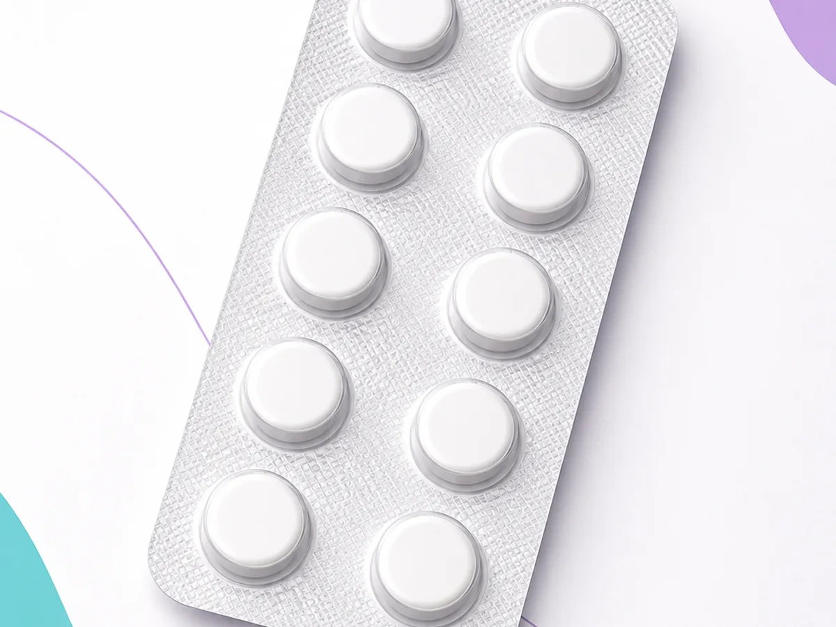 A plain tablet strip, for the infection that responds to treatment
